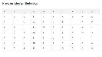 Çocuklar için Hayvanlar Bulmaca &#038; Bilmece Oyunu